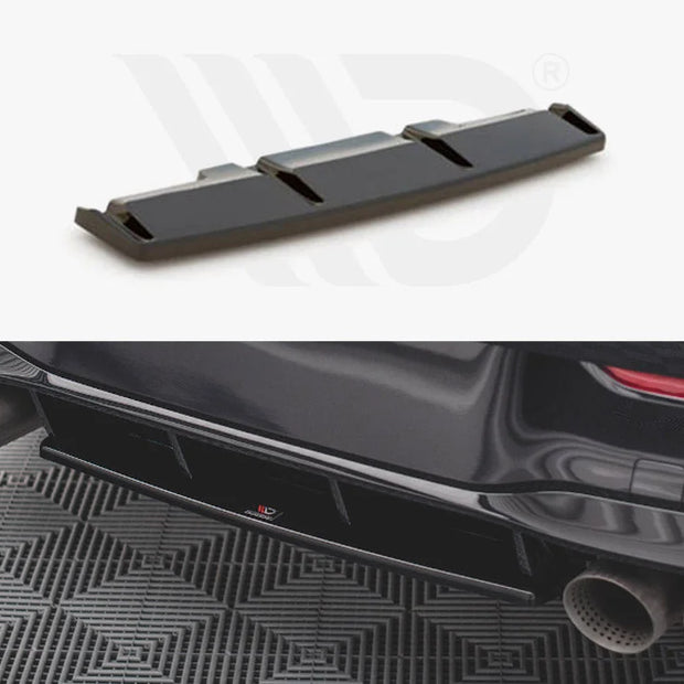 Maxton Design Central Rear Splitter Volkswagen Golf R MK8 20-