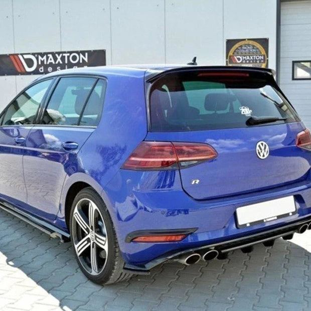 Maxton Design Central Rear Splitter Volkswagen Golf VII R Facelift 2017-