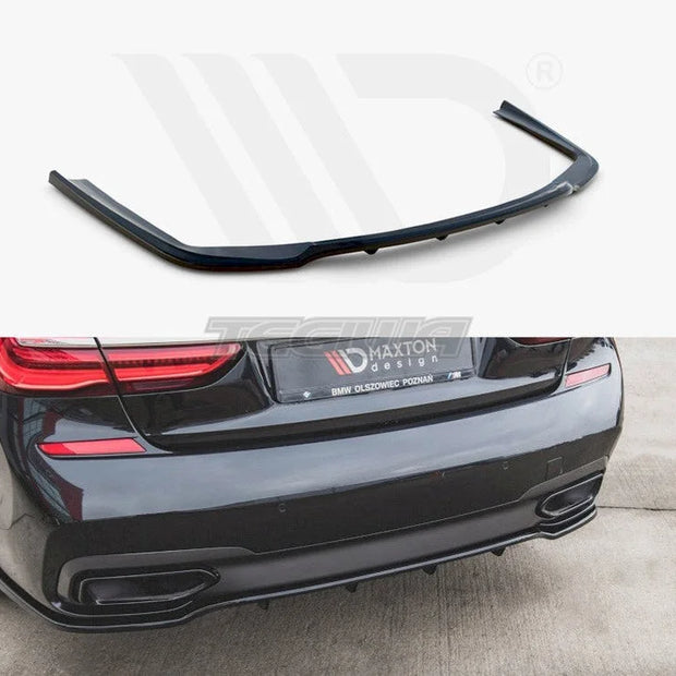 Maxton Design Central Rear Splitter W Vertical Bars BMW 7-Series M-pack G11 15-18