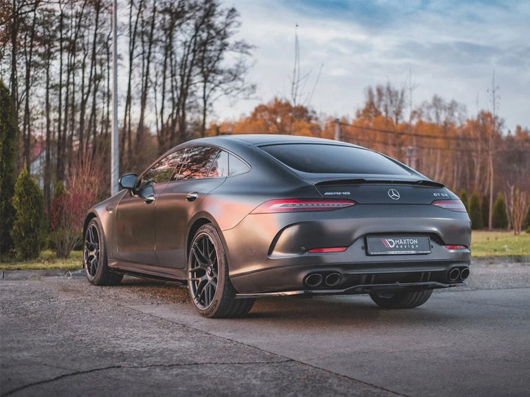 Maxton Design Central Rear Splitter W Vertical Bars Mercedes AMG GT 53 4-door Coupe 2018-