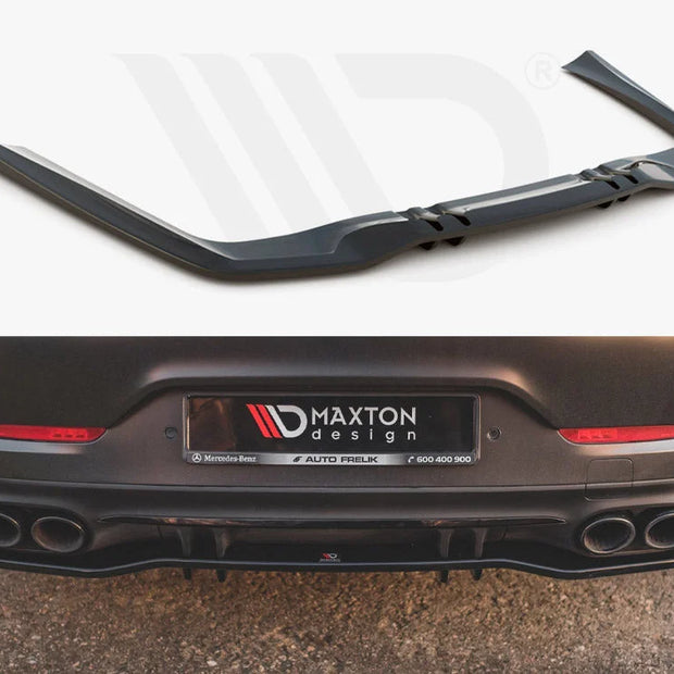 Maxton Design Central Rear Splitter W Vertical Bars Mercedes AMG GT 53 4-door Coupe 2018-