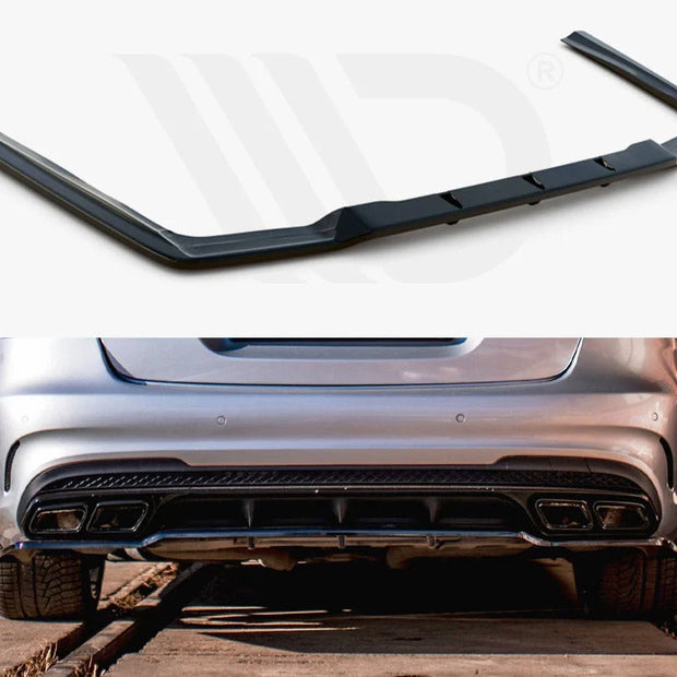 Maxton Design Central Rear Splitter W Vertical Bars Mercedes-benz E63 AMG Sedan W212 Facelift 12-14