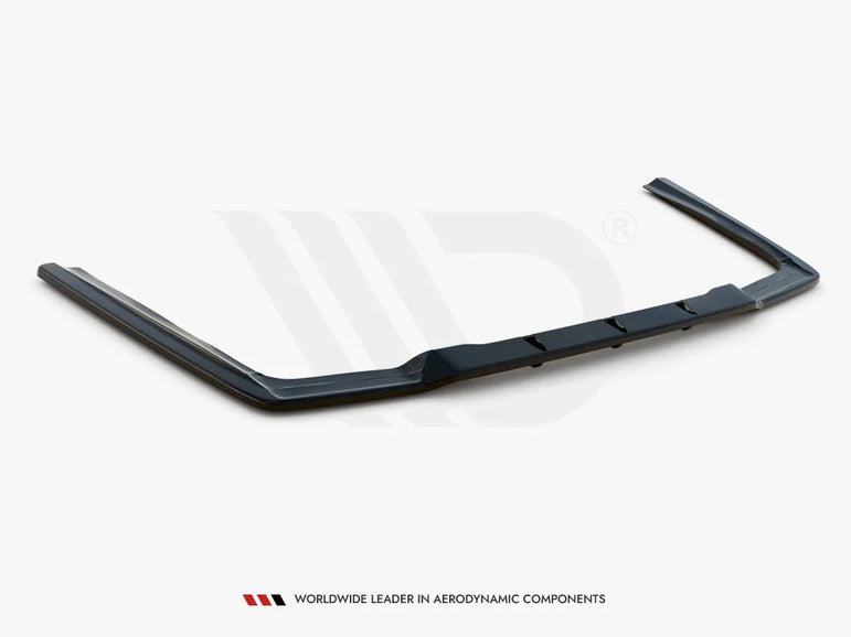 Maxton Design Central Rear Splitter W Vertical Bars Mercedes-benz E63 AMG Sedan W212 Facelift 12-14