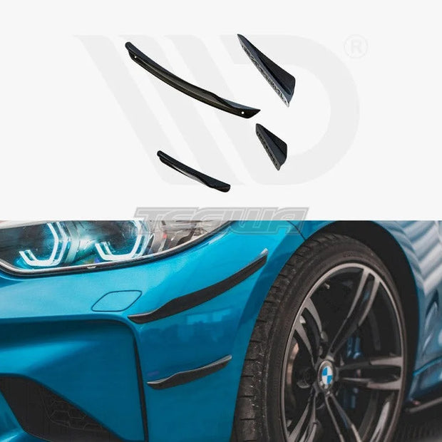 Maxton Design Front Bumper Wings Canards BMW M2 F87 01-20