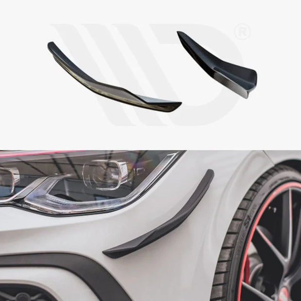 Maxton Design Front Bumper Wings Canards Volkswagen Golf 8 GTI R-line 20-