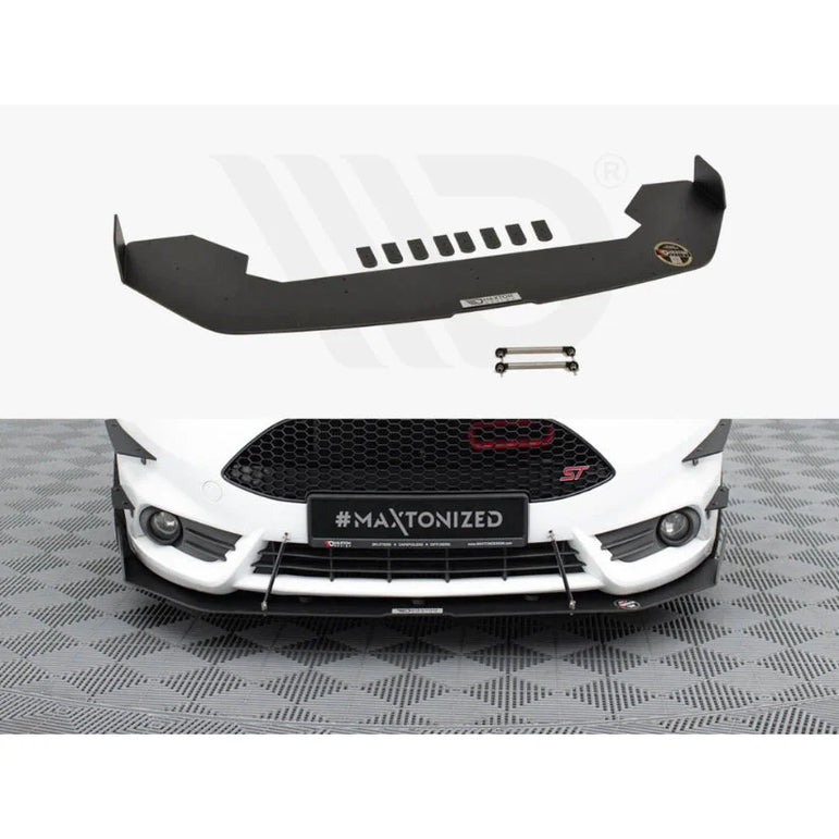 Maxton Design Front Racing Splitter V.2 Fiesta MK7 ST Facelift With Wings 13-17