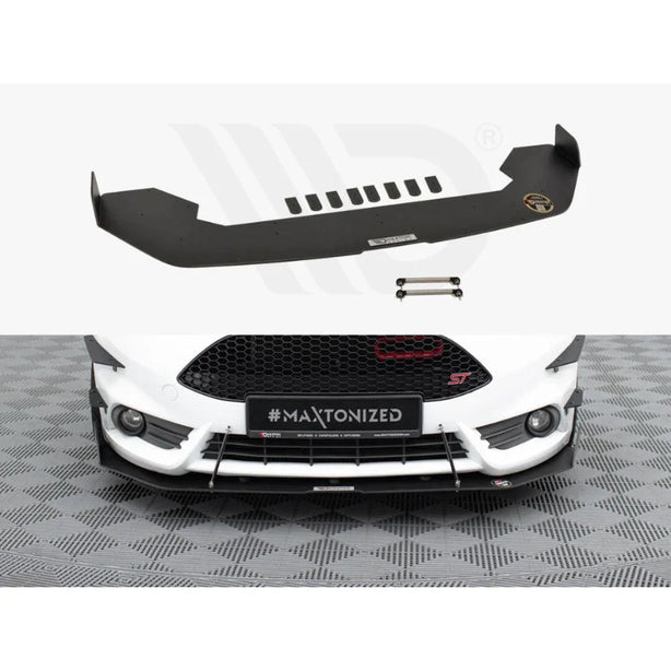 Maxton Design Front Racing Splitter V.2 Fiesta MK7 ST Facelift With Wings 13-17