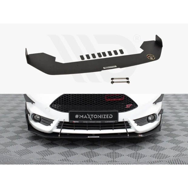 Maxton Design Front Racing Splitter V.2 Fiesta MK7 ST Facelift With Wings 13-17