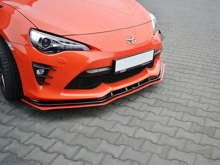 Maxton Design Front Splitter Black & Red V.4 Toyota GT86 Facelift 2017-UP