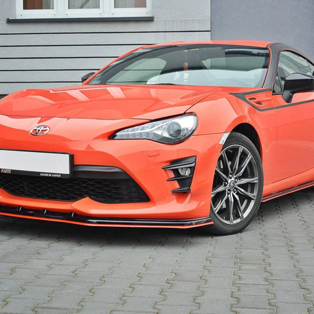 Maxton Design Front Splitter Black & Red V.4 Toyota GT86 Facelift 2017-UP