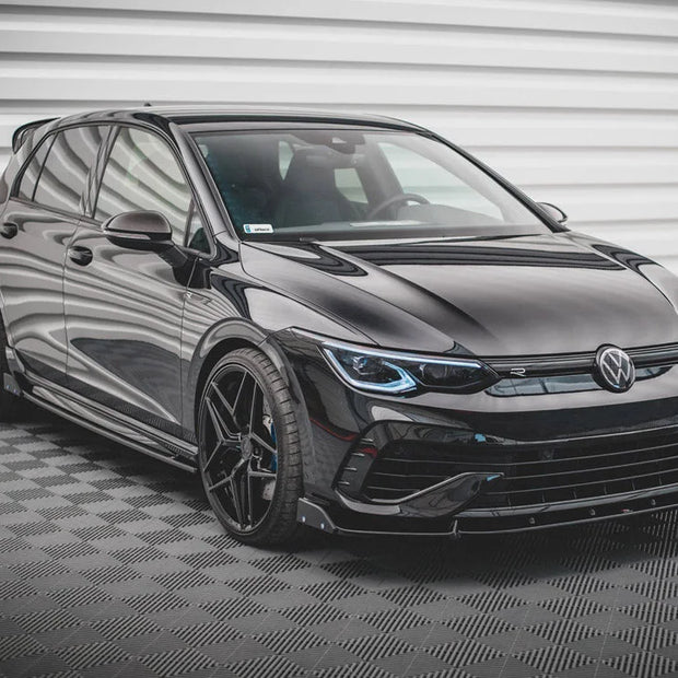 Maxton Design Front Splitter +flaps V.2 Volkswagen Golf R MK8 20-
