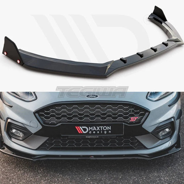 Maxton Design Front Splitter +flaps V.4 Ford Fiesta MK8 ST ST-Line 2017-