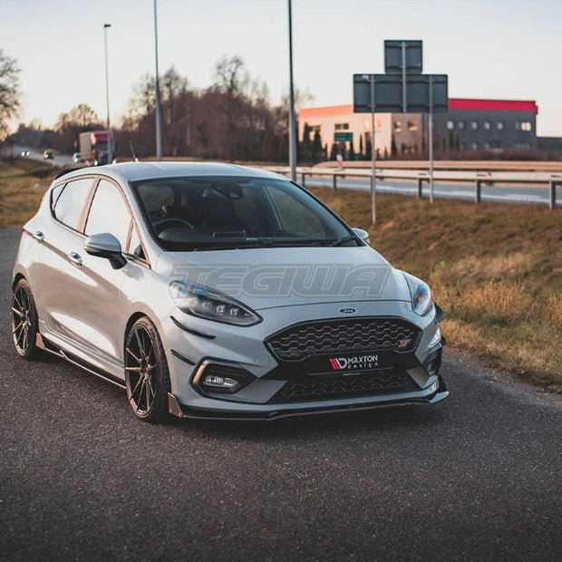 Maxton Design Front Splitter +flaps V.4 Ford Fiesta MK8 ST ST-Line 2017-