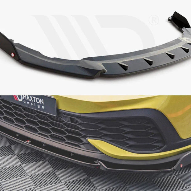Maxton Design Front Splitter +flaps V1 Volkswagen Golf 8 GTI Clubsport 20-