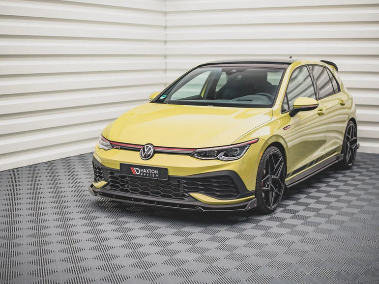 Maxton Design Front Splitter +flaps V1 Volkswagen Golf 8 GTI Clubsport 20-