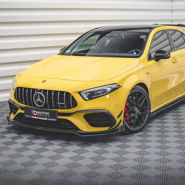 Maxton Design Front Splitter +flaps V3 Mercedes AMG A45 S 2019-