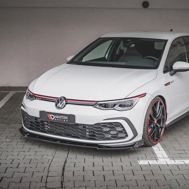 Maxton Design Front Splitter +flaps V3 Volkswagen Golf 8 GTI R-line 20-