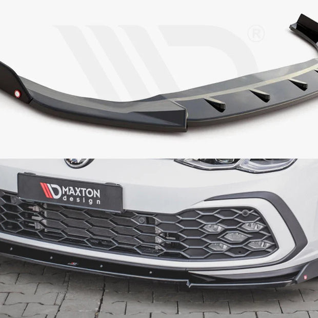 Maxton Design Front Splitter +flaps V3 Volkswagen Golf 8 GTI R-line 20-
