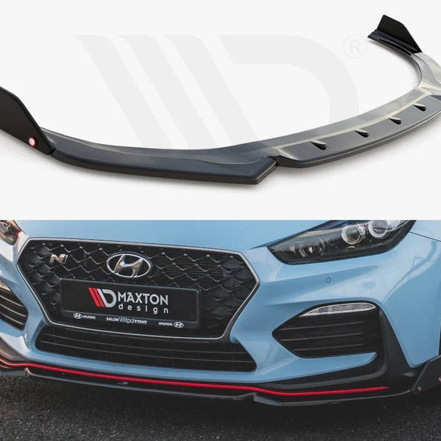 Maxton Design Front Splitter +flaps V6 Hyundai I30 N MK3 Hatchback fastback 01-20