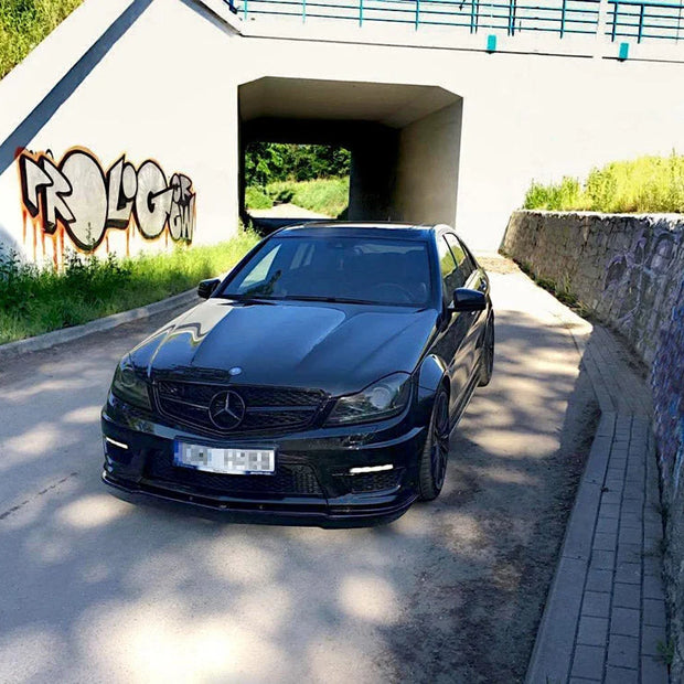 Maxton Design Front Splitter Mercedes C-class W204 C63 AMG Facelift 11-14