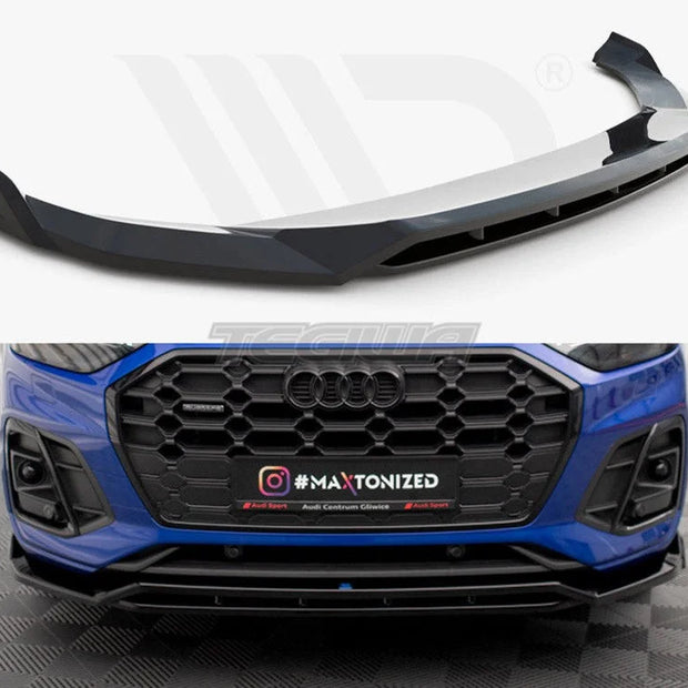 Maxton Design Front Splitter V.1 Audi SQ5 Q5 S-Line SUV Sportback Mk2 Facelift