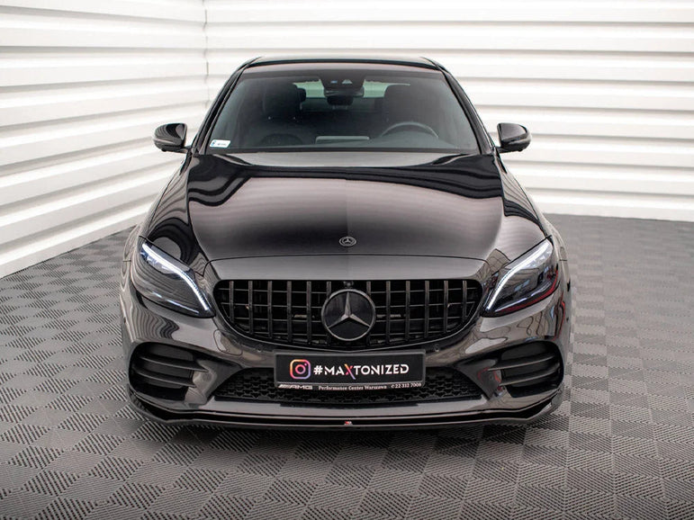 Maxton Design Front Splitter V.1 Mercedes C AMG Line C43 AMG Sedan Coupe W205 C205 Facelift