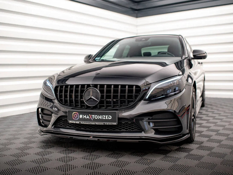 Maxton Design Front Splitter V.1 Mercedes C AMG Line C43 AMG Sedan Coupe W205 C205 Facelift