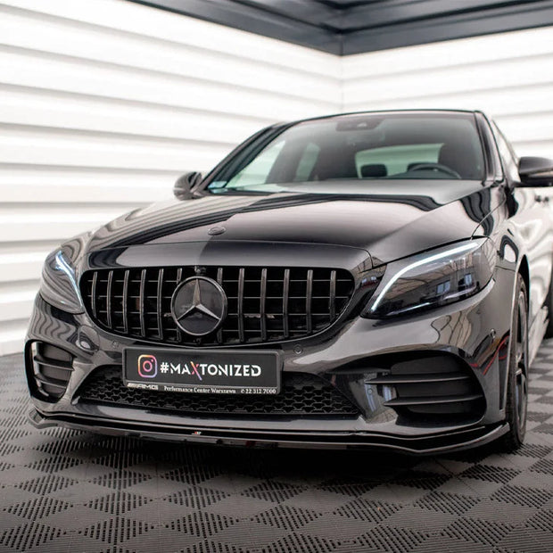 Maxton Design Front Splitter V.1 Mercedes C AMG Line C43 AMG Sedan Coupe W205 C205 Facelift