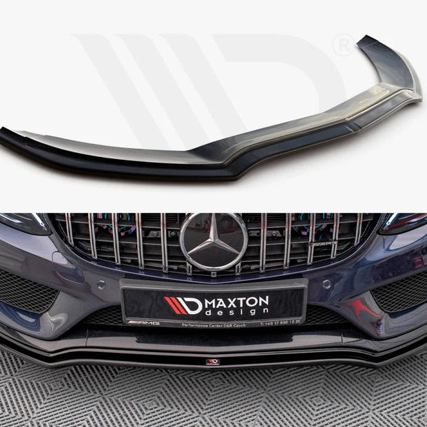 Maxton Design Front Splitter V.1 Mercedes C43 AMG W205 Sedan Estate 14-18
