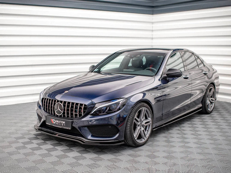 Maxton Design Front Splitter V.1 Mercedes C43 AMG W205 Sedan Estate 14-18