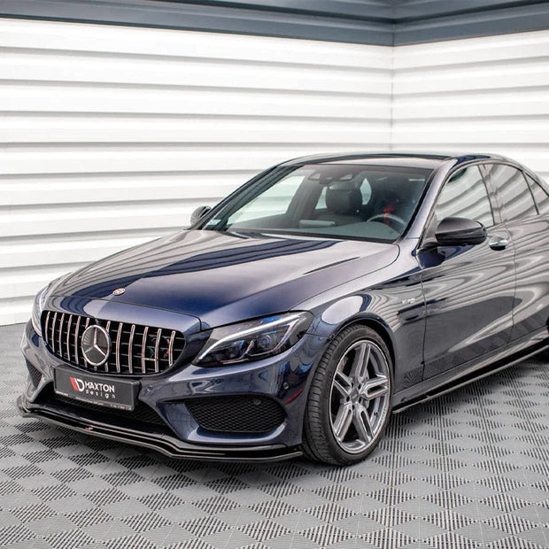 Maxton Design Front Splitter V.1 Mercedes C43 AMG W205 Sedan Estate 14-18