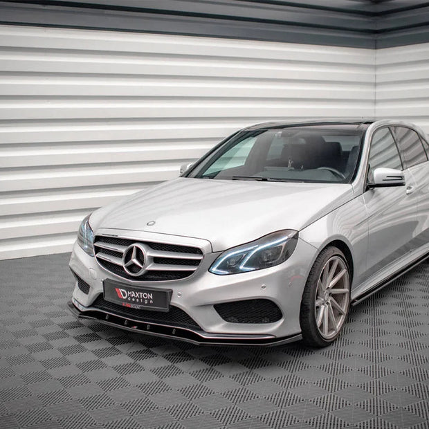 Maxton Design Front Splitter V.1 Mercedes E Amg-line Sedan W212 Facelift 12-16