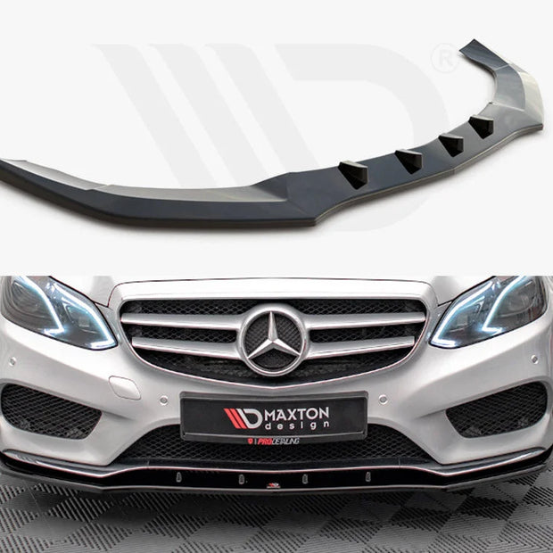 Maxton Design Front Splitter V.1 Mercedes E Amg-line Sedan W212 Facelift 12-16
