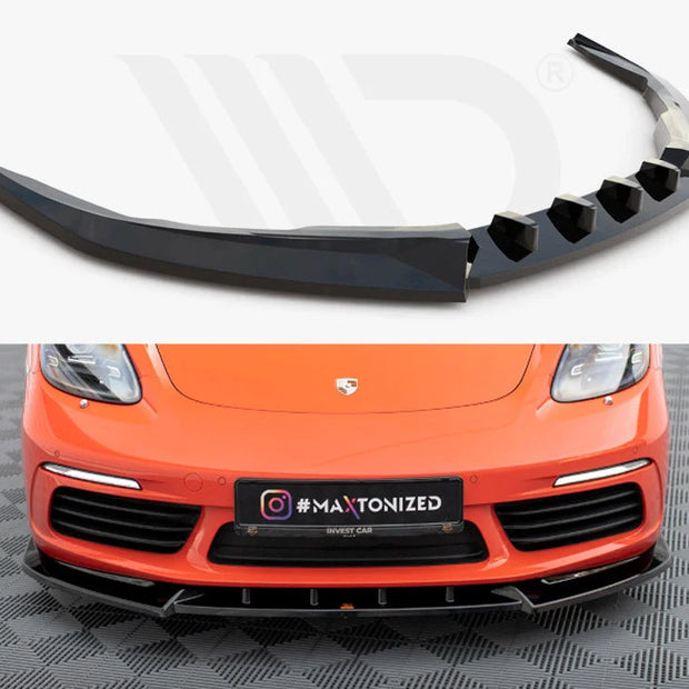 Maxton Design Front Splitter V.1 Porsche 718 Cayman 982c