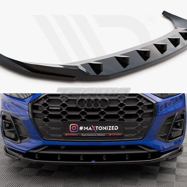 Maxton Design Front Splitter V.2 Audi SQ5 Q5 S-Line SUV Sportback Mk2 Facelift