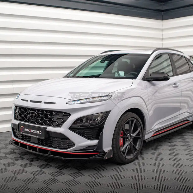 Maxton Design Front Splitter V.2 + Flaps Hyundai Kona N Mk1
