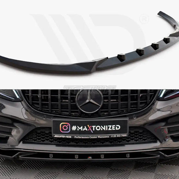 Maxton Design Front Splitter V.2 Mercedes C AMG Line C43 AMG Sedan Coupe W205 C205 Facelift