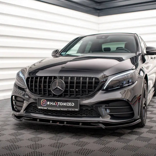Maxton Design Front Splitter V.2 Mercedes C AMG Line C43 AMG Sedan Coupe W205 C205 Facelift