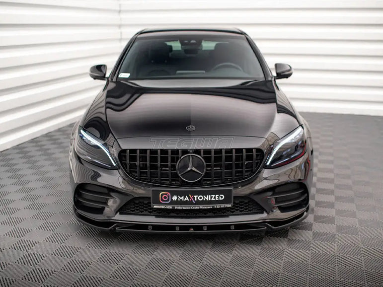 Maxton Design Front Splitter V.2 Mercedes C AMG Line C43 AMG Sedan Coupe W205 C205 Facelift