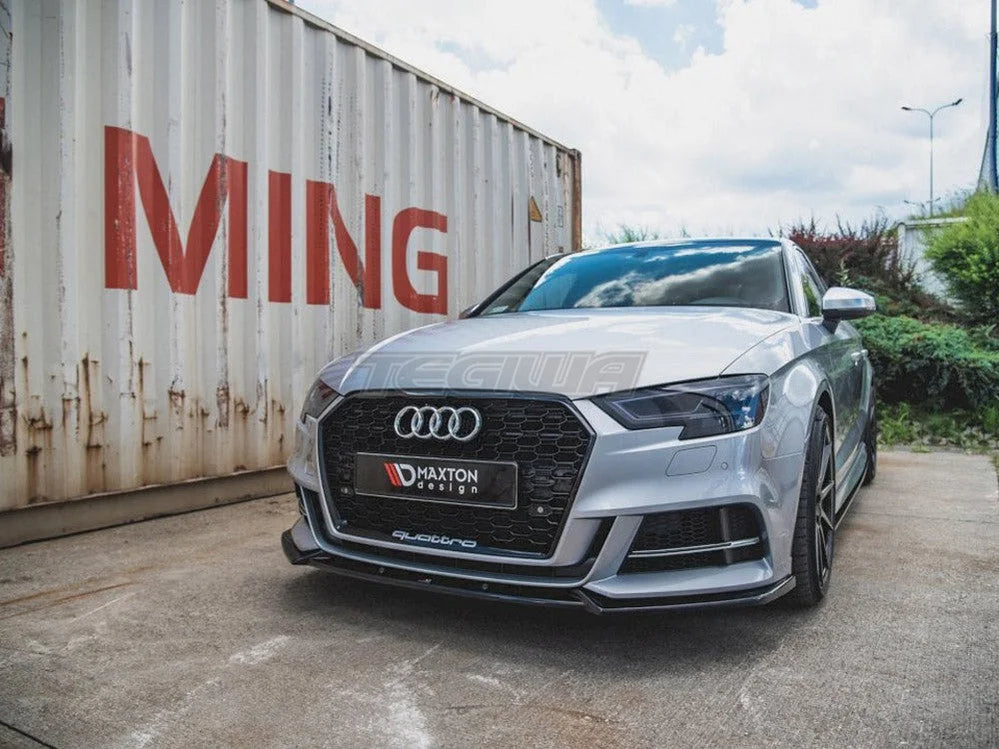 Maxton Design Front Splitter V.3 Audi S3 A3 S-line 8V Facelift Sedan 16-20