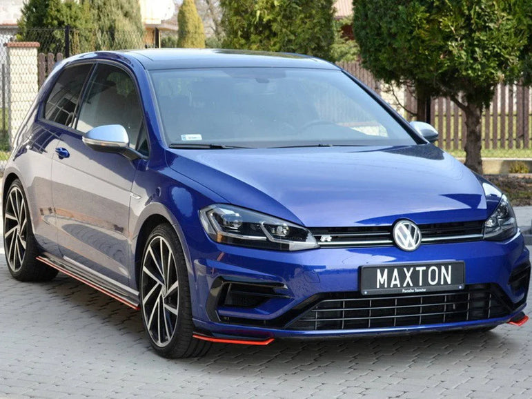 Maxton Design Front Splitter V.8 Volkswagen Golf 7 R Facelift 2017-UP