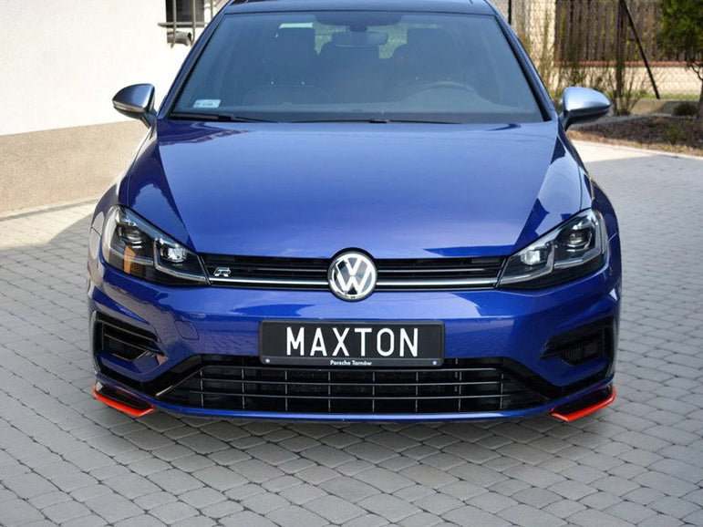 Maxton Design Front Splitter V.8 Volkswagen Golf 7 R Facelift 2017-UP