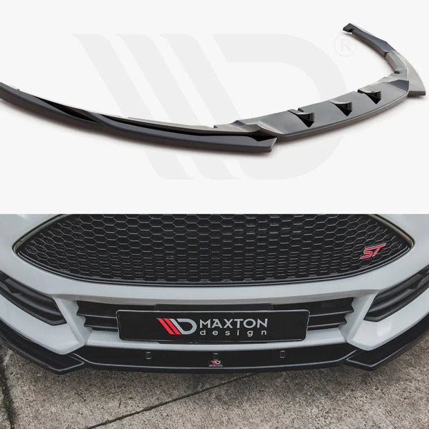 Maxton Design Front Splitter V5 Ford Focus ST MK3 Facelift 14-18