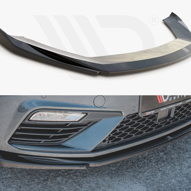 Maxton Design Front Splitter V5 Seat Leon Cupra FR MK3 Facelift 17-19