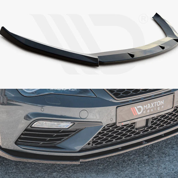Maxton Design Front Splitter V6 Seat Leon Cupra FR MK3 Facelift 17-19