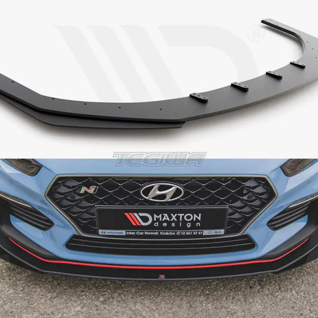 Maxton Design Racing Durability Front Splitter + Flaps Hyundai I30 N Mk3 Hatchback Fastback