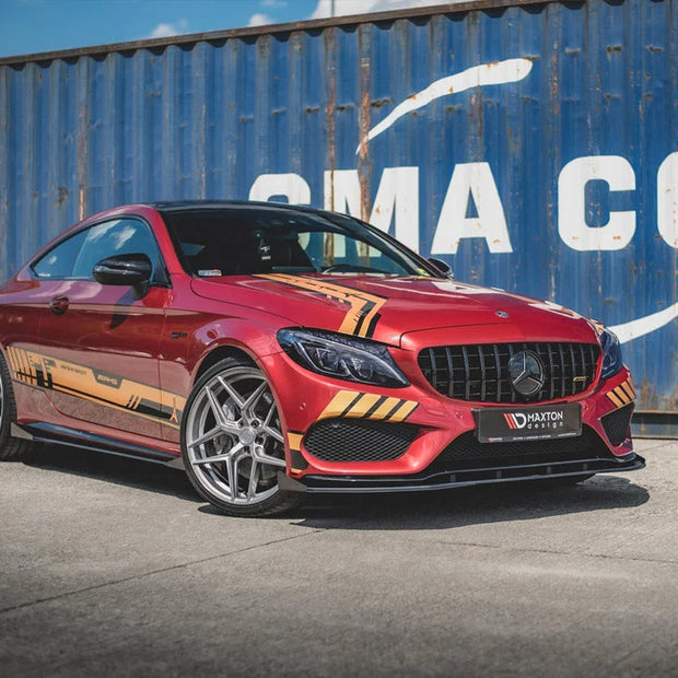 Maxton Design Racing Durability Front Splitter +flaps Mercedes-amg C43 Coupe C205 2016-