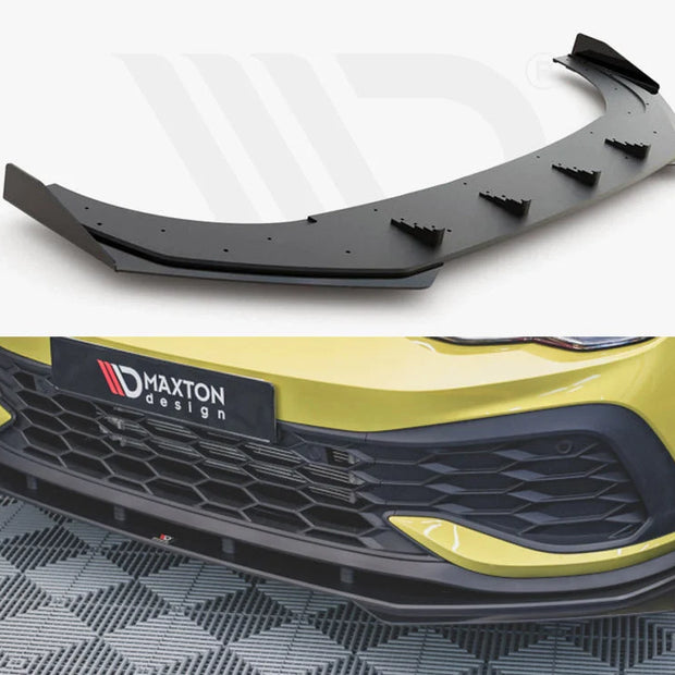 Maxton Design Racing Durability Front Splitter +flaps Volkswagen Golf 8 GTI Clubsport 20-