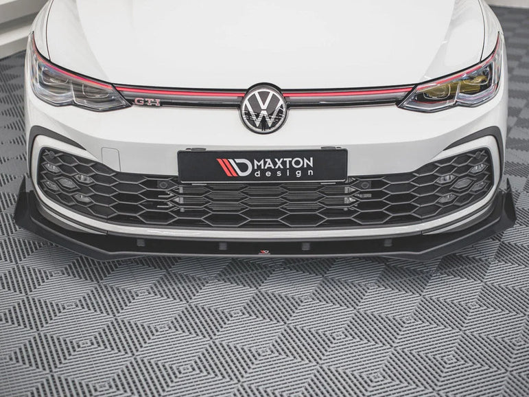 Maxton Design Racing Durability Front Splitter +flaps Volkswagen Golf 8 GTI R-line 20-