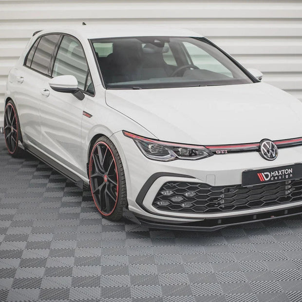 Maxton Design Racing Durability Front Splitter +flaps Volkswagen Golf 8 GTI R-line 20-